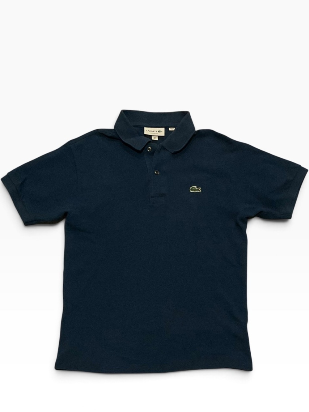 Lacoste Classic Fit Polo Shirt Size US S / FR 3 Navy Blue Cotton Pique